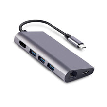 Load image into Gallery viewer, 8 in 1 Type-c to HDMI+RJ45 Network Port+3USB3.0+PD Docking Station