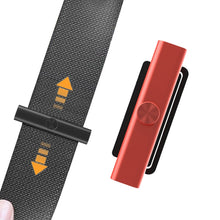 Load image into Gallery viewer, Car Safety Belt Holder Non-Slip Limiter Slack Adjuster, Metal Deep Gray, Metal Red, Metal Silver