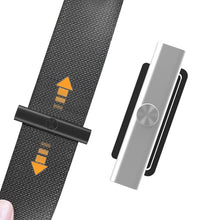 Load image into Gallery viewer, Car Safety Belt Holder Non-Slip Limiter Slack Adjuster, Metal Deep Gray, Metal Red, Metal Silver