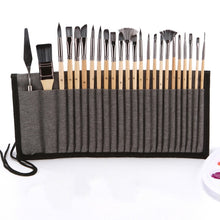Load image into Gallery viewer, 24 In 1 Nylon Wool Brush Canvas Storage Bag Set Oil Painting Gouache Watercolor Brush, 24 In 1 Oil Painting