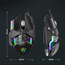 Load image into Gallery viewer, Taijia P3 6 Keys RGB Lighting Adjustable Wired Mouse, Black, White