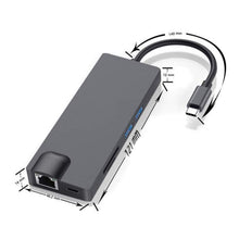 Load image into Gallery viewer, 8 In 1 Type-C To HDMI+VAG Gigabit RJ45+USB3.0 Docking Station