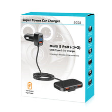 Load image into Gallery viewer, 5 In 1 Mobile Phone Fast Recharge Car Charger, SC02M, SC02