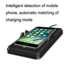 Load image into Gallery viewer, C6 15W 2 In 1 USB Multi-Function Car Wireless Charger Anti-Slip Launching Pad, C6