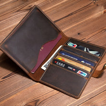 Load image into Gallery viewer, Leather Passport Holder Vintage Card Holder, SF053