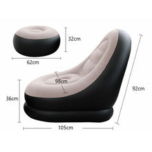 Load image into Gallery viewer, Lunch Break Inflatable Lazy Sofa, Bottom Color Random Delivery, Style:, Sofa+Pedal, Single Sofa