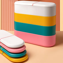 Load image into Gallery viewer, Household Battery Storage Box Data Cable Charger Storage Organizer Box, Pink Single Layer, Blue Single Layer, Yellow Single Layer, Gray White Single Layer, Pink Double Layer, Blue Double Layer, Yellow Double Layer, Gray White Double Layer, Pink 3 Layer...