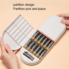 Load image into Gallery viewer, Household Battery Storage Box Data Cable Charger Storage Organizer Box, Pink Single Layer, Blue Single Layer, Yellow Single Layer, Gray White Single Layer, Pink Double Layer, Blue Double Layer, Yellow Double Layer, Gray White Double Layer, Pink 3 Layer...