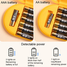 Load image into Gallery viewer, Household Battery Storage Box Data Cable Charger Storage Organizer Box, Pink Single Layer, Blue Single Layer, Yellow Single Layer, Gray White Single Layer, Pink Double Layer, Blue Double Layer, Yellow Double Layer, Gray White Double Layer, Pink 3 Layer...