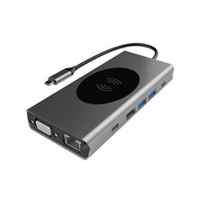 Load image into Gallery viewer, BX13V 13 In 1 Type-C Docking Station Wireless Charging Hub, BX13V