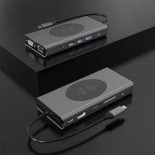 Load image into Gallery viewer, BX13V 13 In 1 Type-C Docking Station Wireless Charging Hub, BX13V