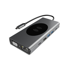 BX13V 13 In 1 Type-C Docking Station Wireless Charging Hub, BX13V