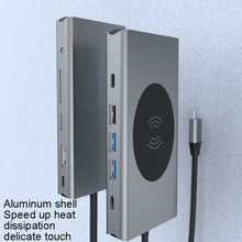 Load image into Gallery viewer, BX13V 13 In 1 Type-C Docking Station Wireless Charging Hub, BX13V