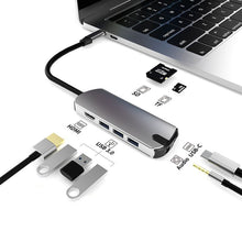 Load image into Gallery viewer, Type-C Extension Dock 8 In 1 Laptop Converter USB HUB Hub, USB HUB