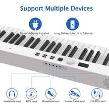 Load image into Gallery viewer, 88-Key Portable Smart Folding Electric Piano, EU Plug
