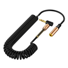 Load image into Gallery viewer, 3.5mm Male To Female Spring AUX Extension Cable Speaker Audio Cable, Cable Length: 1.5m