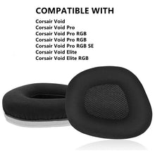 Load image into Gallery viewer, 2 PCS Replacement Earpads for Corsair Void Pro Elite,Style:, Head Beam Pad, Black Protein Leather, Black Grid, Gray Bottom Grid, Red Bottom Grid, Yellow Bottom Grid, Black Ice Sensory Leather, Black Lamb Leather