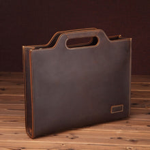 Load image into Gallery viewer, Leather Vintage Shoulder Bag Crossbody Portable Business Briefcase, Business Briefcase
