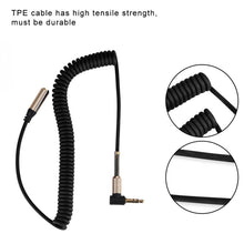 Load image into Gallery viewer, 5PCS 3.5MM Male To Female Elbow Spring Retractable Audio Line, Cable Length: 1.5m