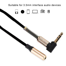 Load image into Gallery viewer, 5PCS 3.5MM Male To Female Elbow Spring Retractable Audio Line, Cable Length: 1.5m