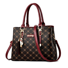 Load image into Gallery viewer, 422 Large Capacity Printing Handbag, Deep Coffee Deep Coffee Print, Bronze Deep Coffee Print, Dark Red Deep Coffee Print, Bronze Rice White Print, Rice White Rice White Print