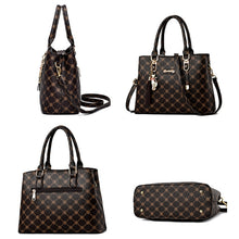 Load image into Gallery viewer, 422 Large Capacity Printing Handbag, Deep Coffee Deep Coffee Print, Bronze Deep Coffee Print, Dark Red Deep Coffee Print, Bronze Rice White Print, Rice White Rice White Print