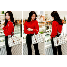 Load image into Gallery viewer, 422 Large Capacity Printing Handbag, Deep Coffee Deep Coffee Print, Bronze Deep Coffee Print, Dark Red Deep Coffee Print, Bronze Rice White Print, Rice White Rice White Print