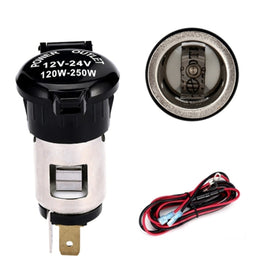 Car Modified Cigarette Lighter Waterproof Vehicle Charging Power Socket No Cigarette Type (with 1.5cm Line), Cigarette Type (with 1.5m Line), Cigarette Type (with 15cm Line), No Cigarette Type (with 1.5m Line), No Cigarette Type (with 15cm Line)