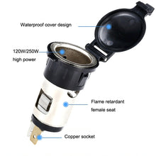Load image into Gallery viewer, Car Modified Cigarette Lighter Waterproof Vehicle Charging Power Socket No Cigarette Type (with 1.5cm Line), Cigarette Type (with 1.5m Line), Cigarette Type (with 15cm Line), No Cigarette Type (with 1.5m Line), No Cigarette Type (with 15cm Line)