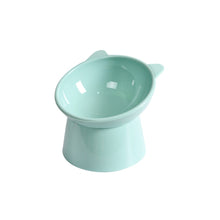 Load image into Gallery viewer, Pet Tall Protection Cervical Slant Mouth Food Bowl Anti-overturning Plastic Cat Bowl, Blue, Pink, Gray