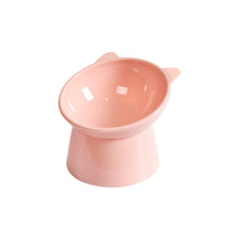 Load image into Gallery viewer, Pet Tall Protection Cervical Slant Mouth Food Bowl Anti-overturning Plastic Cat Bowl, Blue, Pink, Gray