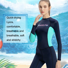 Load image into Gallery viewer, FINDSLINE  Lycra Diving Cloth Female Thin Quick-Dry Waterproof Full Body Sunblock Wetsuit