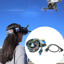 Load image into Gallery viewer, Flight Video Glasses Graffiti Color Headband Fixed Strap For DJI FPV Goggles V2, Strap, Strap + Power Line, Strap + Power Line + Pad