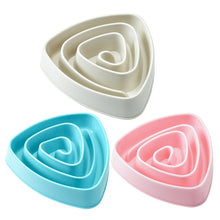Load image into Gallery viewer, Plastic Triangle Resistant Pet Slow Bowl Anti-choking Dog Food Bowl, Large Pink, Large Blue, Large Beige