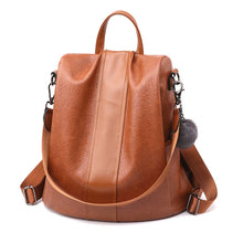 Load image into Gallery viewer, TFZ468 Vintage PU Soft Leather Ladies Backpack, Black, Khaki
