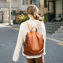 Load image into Gallery viewer, TFZ468 Vintage PU Soft Leather Ladies Backpack, Black, Khaki