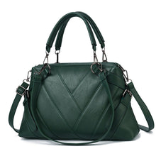 Load image into Gallery viewer, TFZ 250 Geometric Colorblock Soft Leather Handbag, Red Wine, Green, Black, Dark Gray, Black White, Rubber Pink