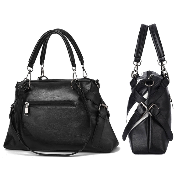 TFZ 250 Geometric Colorblock Soft Leather Handbag, Red Wine, Green, Black, Dark Gray, Black White, Rubber Pink