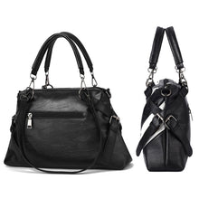 Load image into Gallery viewer, TFZ 250 Geometric Colorblock Soft Leather Handbag, Red Wine, Green, Black, Dark Gray, Black White, Rubber Pink
