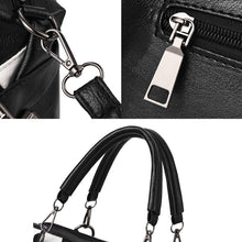 Load image into Gallery viewer, TFZ 250 Geometric Colorblock Soft Leather Handbag, Red Wine, Green, Black, Dark Gray, Black White, Rubber Pink