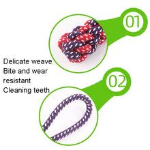 Load image into Gallery viewer, 3 PCS Pet Hand-pulled Chewing Toy Dog Molar Cotton Rope, Color Random Delivery, 3 PCS Color Random Delivery
