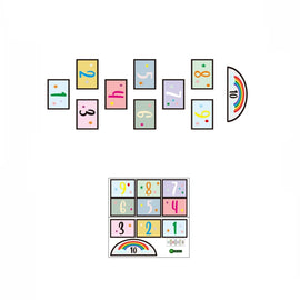 Digital Jumping Grid Game Cartoon Floor Paste Preschool Ground Decoration For Children