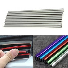 Load image into Gallery viewer, 10pcs/pack Car Air Conditioner Vent U-Shaped Electroplating Decorative Strip