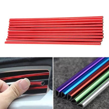 Load image into Gallery viewer, 10pcs/pack Car Air Conditioner Vent U-Shaped Electroplating Decorative Strip
