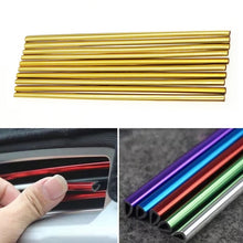 Load image into Gallery viewer, 10pcs/pack Car Air Conditioner Vent U-Shaped Electroplating Decorative Strip
