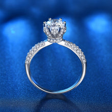 Load image into Gallery viewer, XJZ012 925 Sterling Silver Moissanite Ring Crown Ring Engagement Jewelry, 5, 6, 7, 8