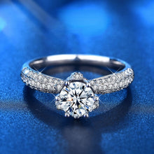 Load image into Gallery viewer, XJZ012 925 Sterling Silver Moissanite Ring Crown Ring Engagement Jewelry, 5, 6, 7, 8