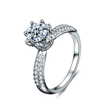 Load image into Gallery viewer, XJZ012 925 Sterling Silver Moissanite Ring Crown Ring Engagement Jewelry, 5, 6, 7, 8