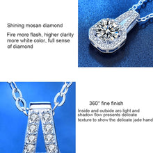 Load image into Gallery viewer, XMZ018 925 Silver Moissanite Diamond Necklace Square Diamond Neck Chain, Specification:, XMZ018 1 Carat, XMZ018 2 Carat