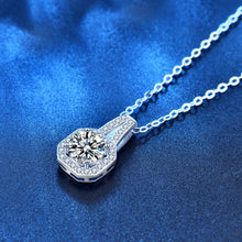 Load image into Gallery viewer, XMZ018 925 Silver Moissanite Diamond Necklace Square Diamond Neck Chain, Specification:, XMZ018 1 Carat, XMZ018 2 Carat